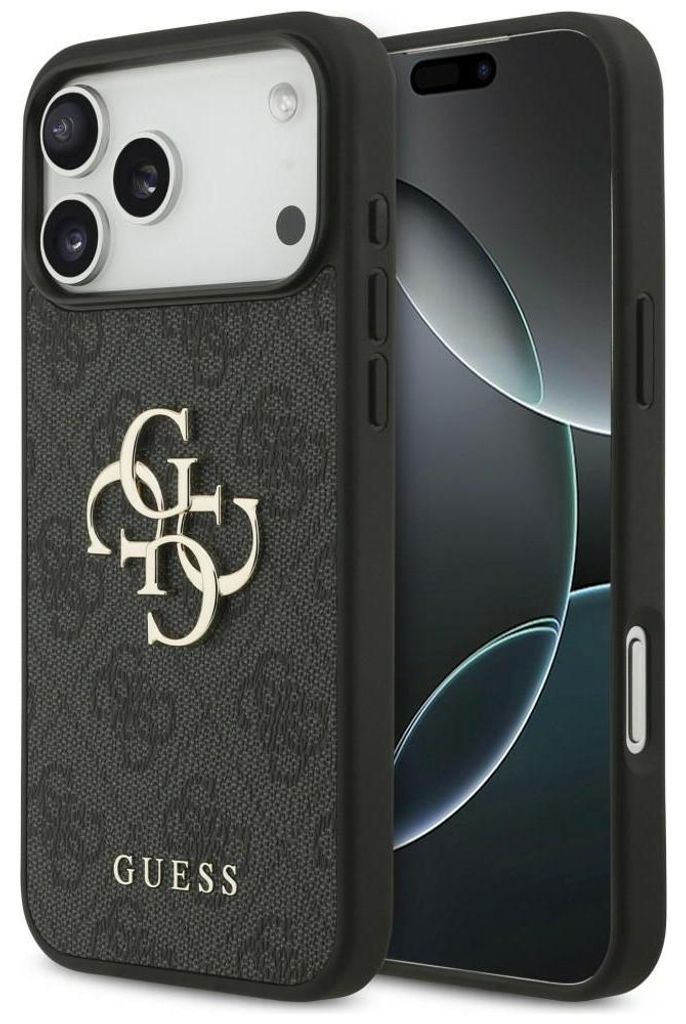 Guess hardcase telefoonhoesje met groot metalen logo, Productafbeelding 