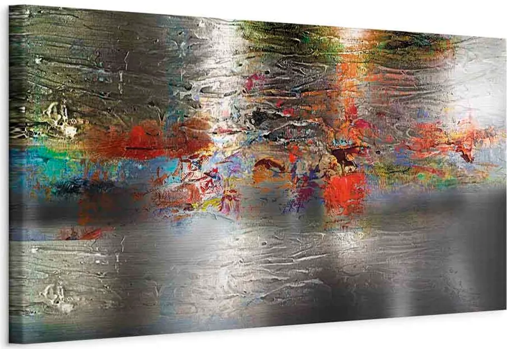 Quadro Astratto su Tela Coralli 135x45 - Design d'Eccellenza per Parete