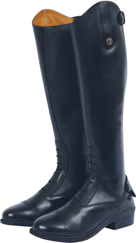 Bottes d'équitation Dublin mollet large en cuir fin de série WB1269 noir