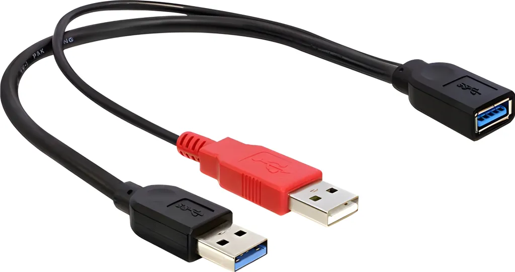 Delock 83176 USB 3.0 Y-Kabel 0.30m - Alimentazione Supplementare HDD