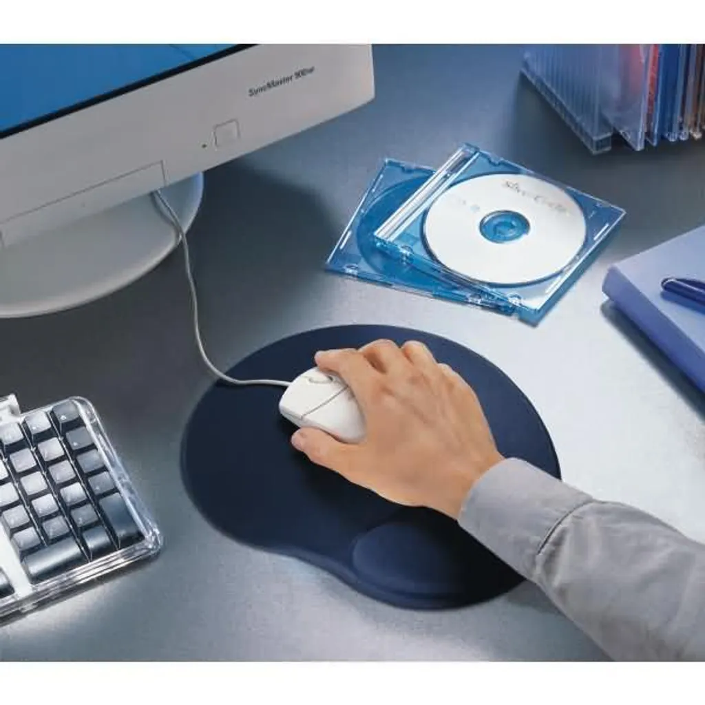Tapis souris Esselte gel bleu ultra confortable avec base antidérapante