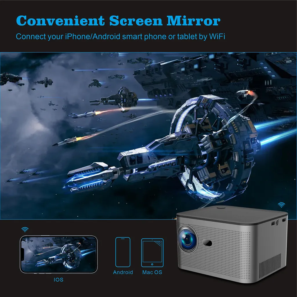 Projecteur HD HY350 Android 11.0 : Finis les petits écrans Image 4K AV1 - 11