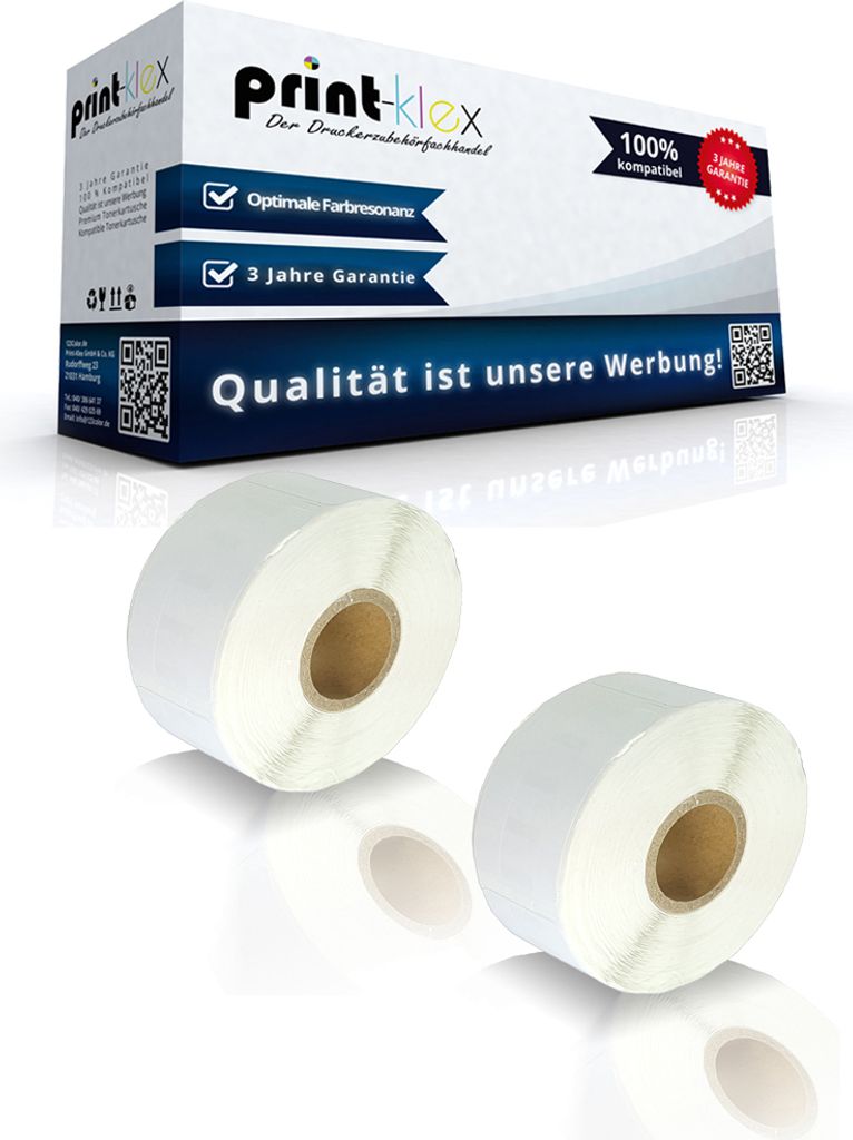 2x Kompatible Etiketten-Rollen für Dymo 11352 Labelwriter 450 Labelwriter 450 Duo Labelwriter 450 Series Labelwriter 450 Turbo 11352 S0722520 54mm...