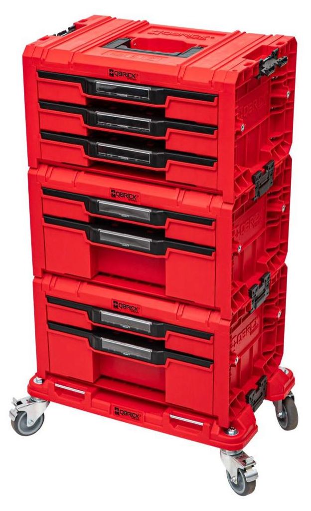 Qbrick System PRO Drawer Workshop Set 3 RED ULTRA HD + 2x Produktbild 