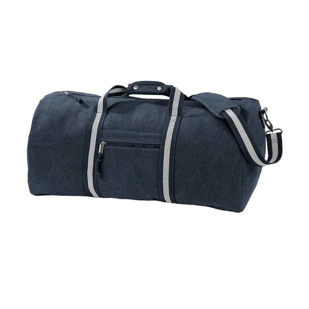Sac de voyage vintage bleu marine durable pour remplacer les valises