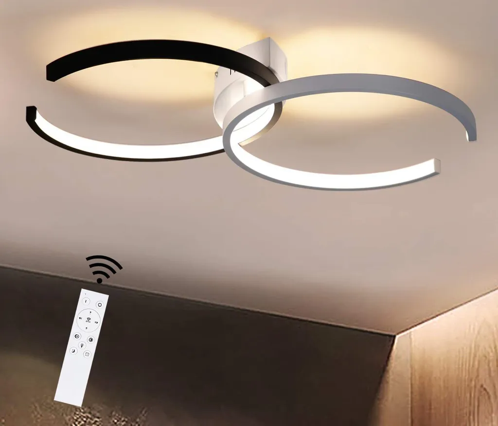 Plafonnier LED Puissant sans Scintillement 55cm Dimmable 37W ZMH