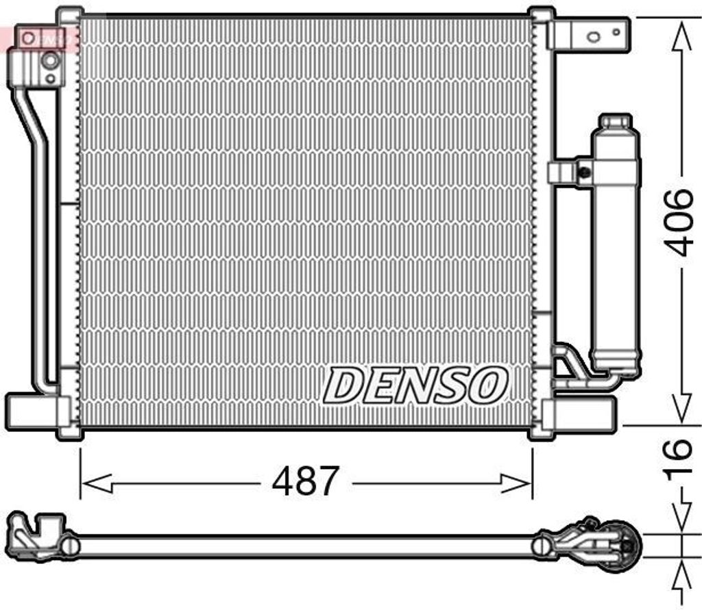 DENSO DCN46021 Kondensator Klimaanlage Klimakondensator für NISSAN JUKE (F15) +Trockner