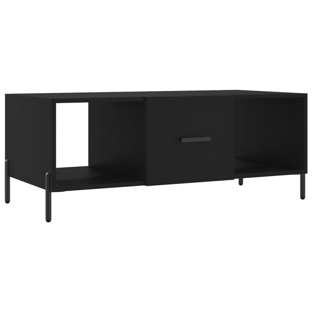 vidaXL Table basse noire 102x50x40 cm Bois composite Image du produit 