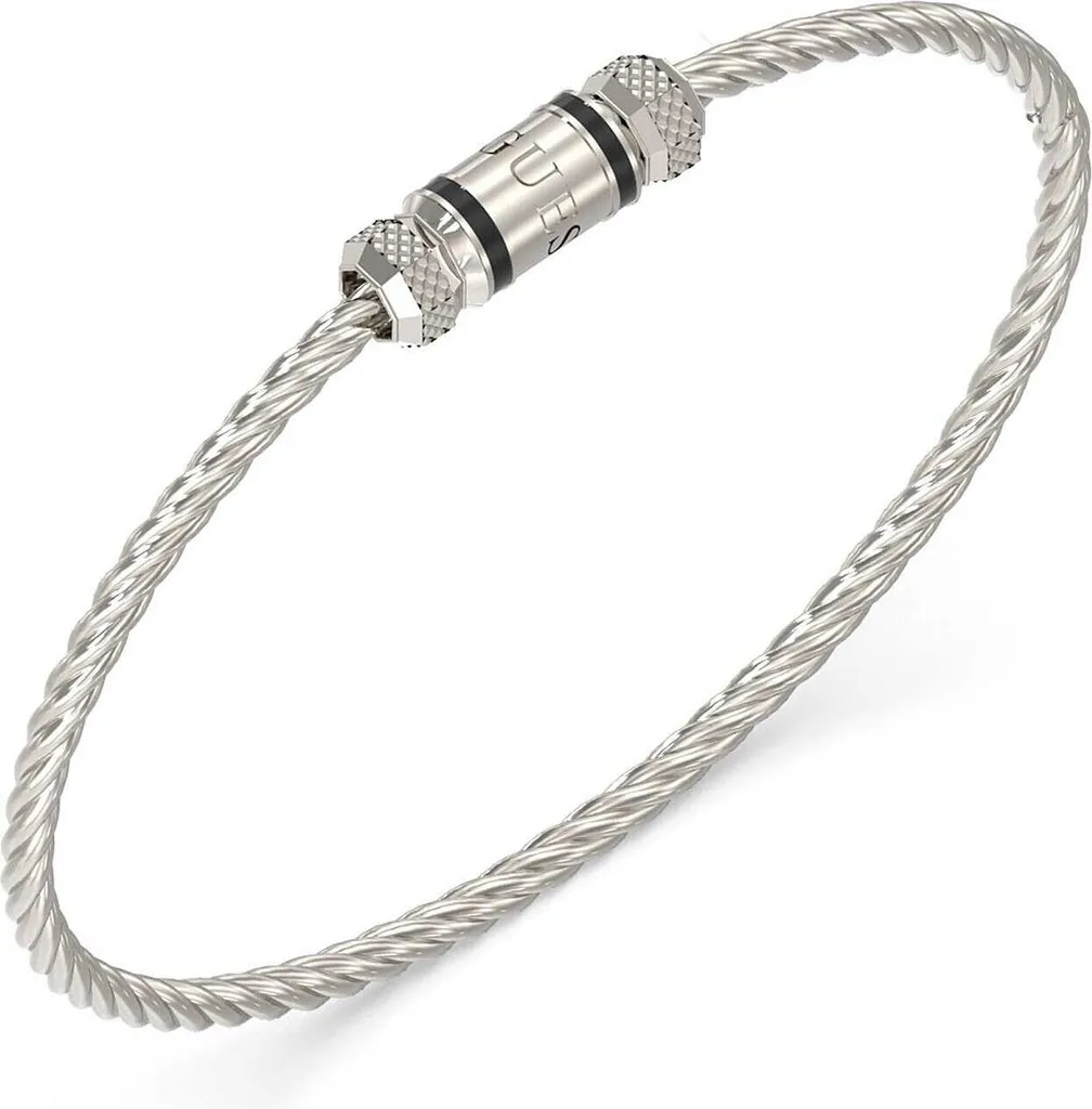 Guess Bracciale Rigido Uomo Silver Collection | Accessorio Acciaio Silver