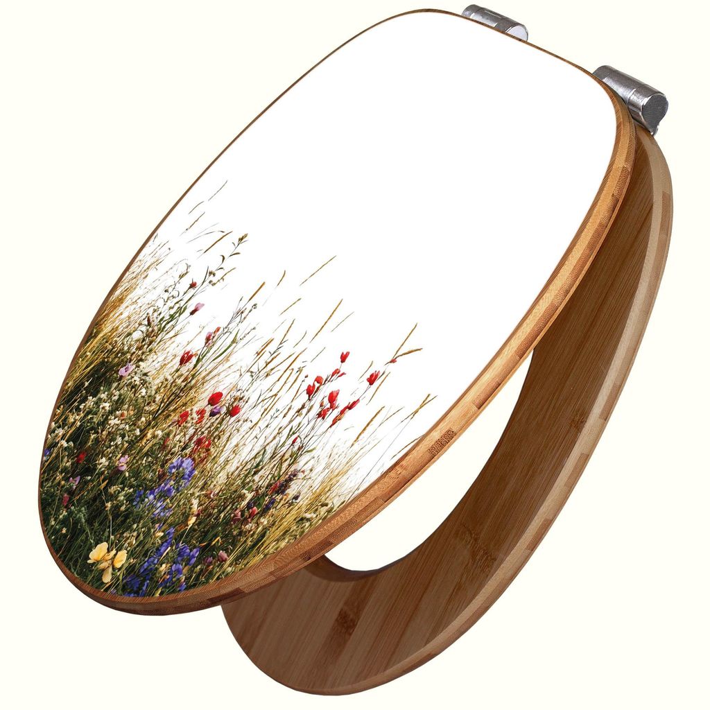 banjado Design WC Sitz Bambus Absenkautomatik -Sommerliche Produktbild 