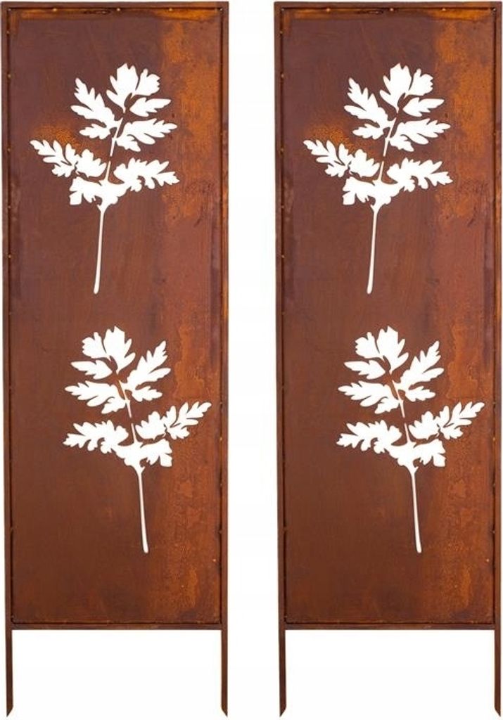 Sichtschutz Metall - 160 cm x 50 cm - Edelrost - Rostoptik Produktbild 