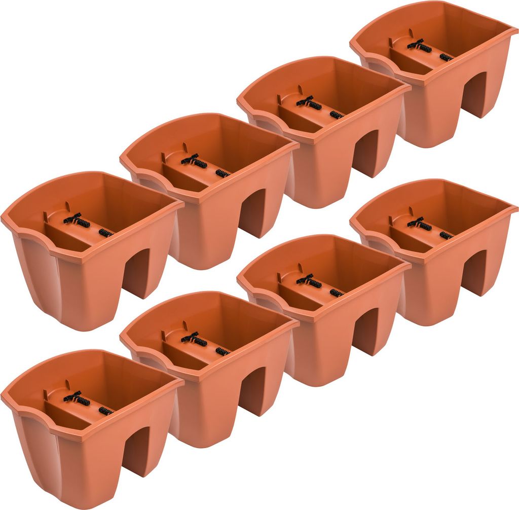 8x Blumenkasten 24cm Hängetopf Blumentopf Balkontopf Produktbild 