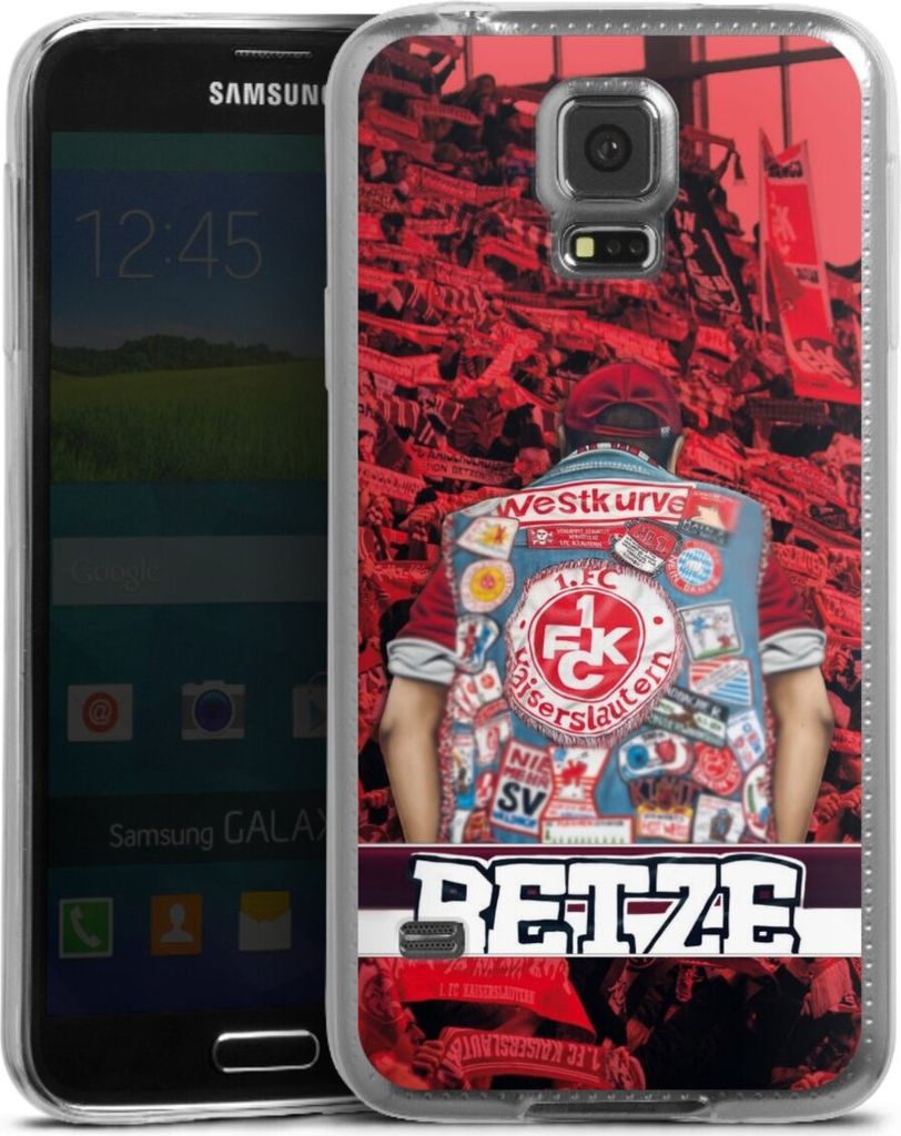 DeinDesign Slim Hülle für Samsung Galaxy S5 Silikon Case Ultra Dünn Handyhülle 1. FC Kaiserslautern 1. FCK Offizielles Lizenzprodukt