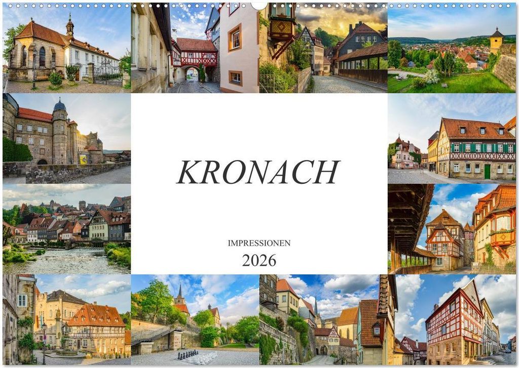 Kronach Impressionen (Wandkalender 2026 DIN A2 quer), CALVENDO Monatskalender