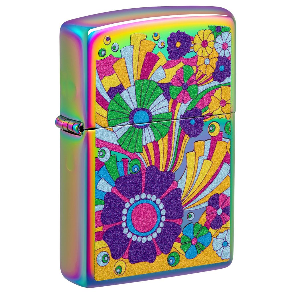 Zippo Benzinfeuerzeug Vintage Blumenmotiv, Windfest, Legendäre Haltbarkeit, Exklusives Design