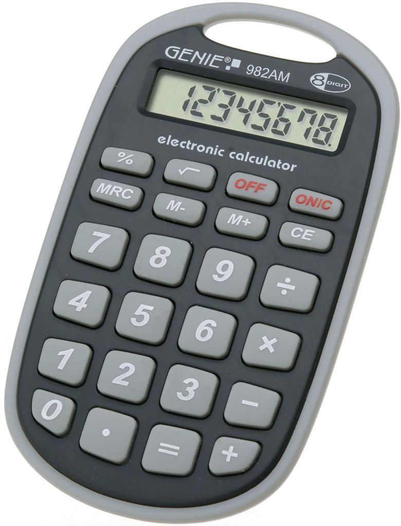 Genie 982 AM 8-stelliger Taschenrechner (Befestigungsöse; Produktbild 