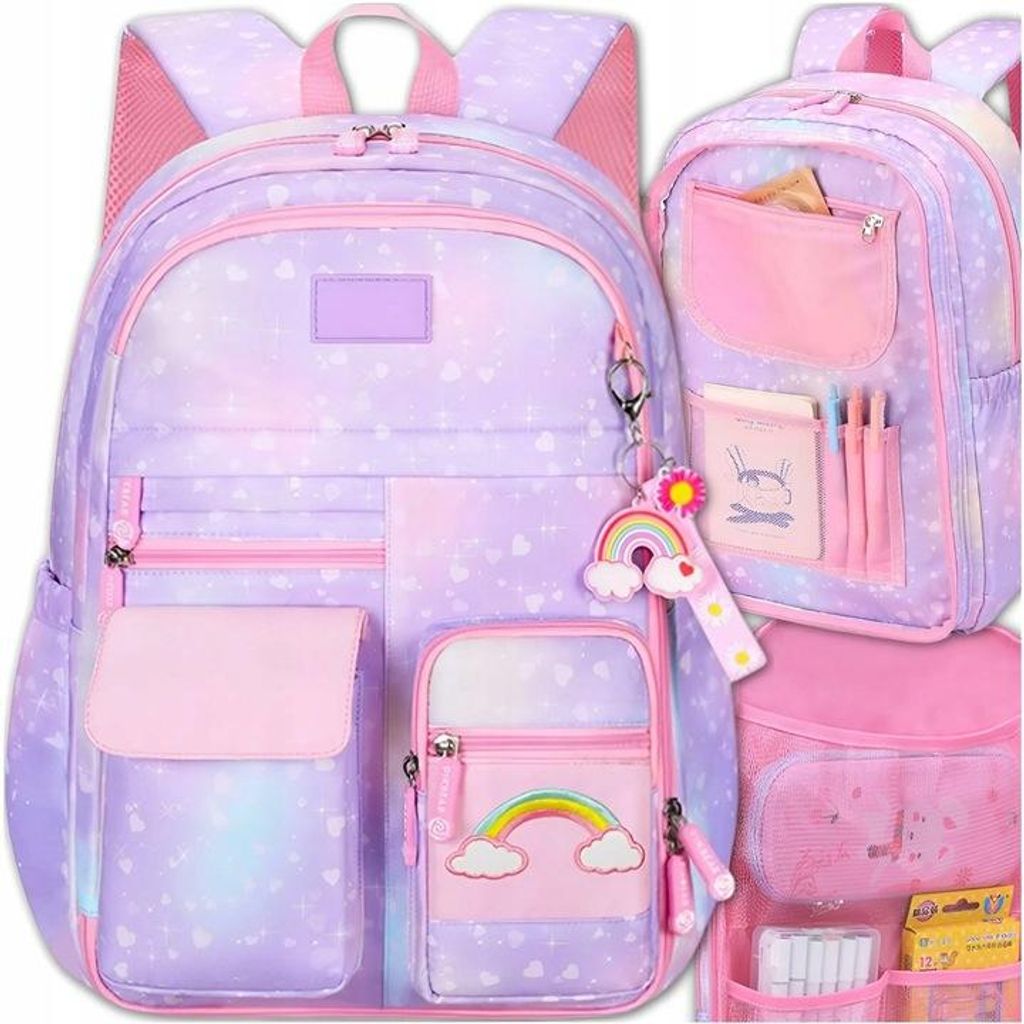 Schulrucksack Fuer Maedchen Klasse 1–3 – Gross A4, Mehrere Produktbild 