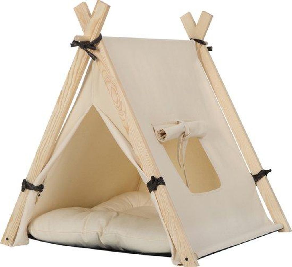 Tenda Tipi Esmée - cuccia per cani / uomo cane - crema - Immagine del prodotto 