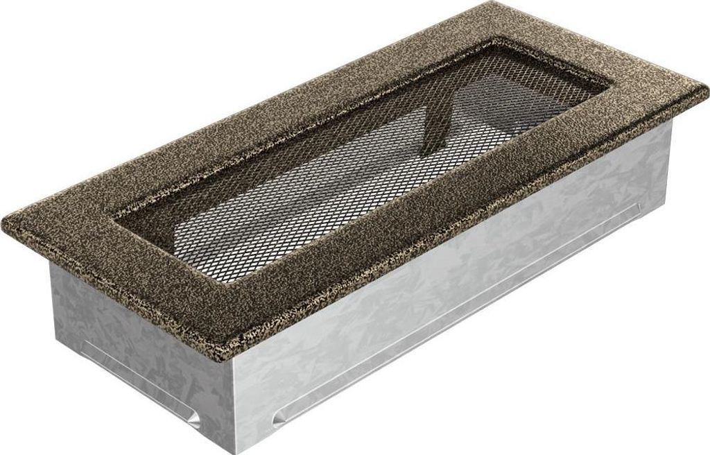 Kratka wentylacyjna kominkowa 11x24 czarno-złota Zdjęcie produktu 
