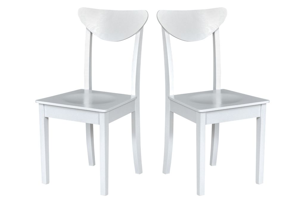 Esszimmerstuhl 2 x "Hugo 3 D", weiss