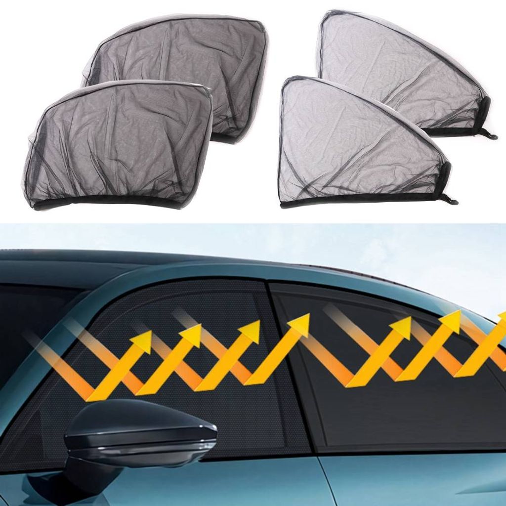 2x Auto Sonnenschutz Seitenscheibe Vorhang Sichtschutz für Kinder