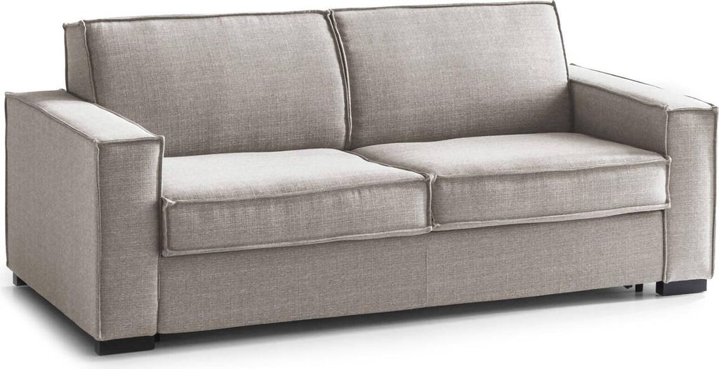 Schlafsofa Daabiz, 3-Sitzer-Sofa, 100% Italy, Wohnzimmersofa mit drehbarer–ffnung, aus gepolstertem Stoff, mit Standard-Armlehnen, Cm 220x95h90,...