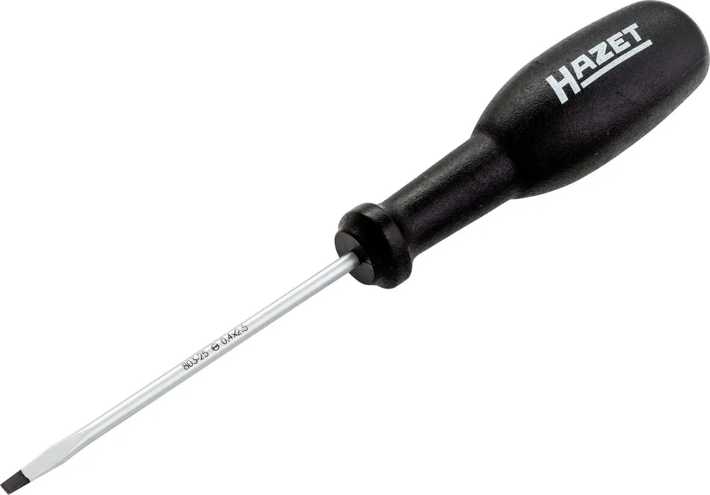 Cacciavite per Elettronica HAZET 803-25 Taglio 2,5mm | Punta Brunita