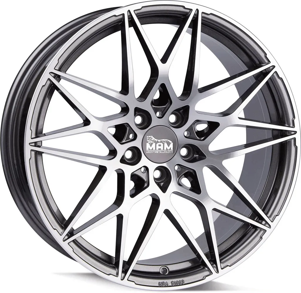 Jantes MAM B2 18 pouces 5x112 ET30 Palladium Front Polish pour Berline