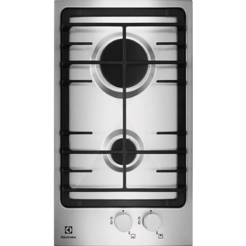 Domino gaz encastrable Electrolux EGG3322NVX en inox avec 2 feux vifs