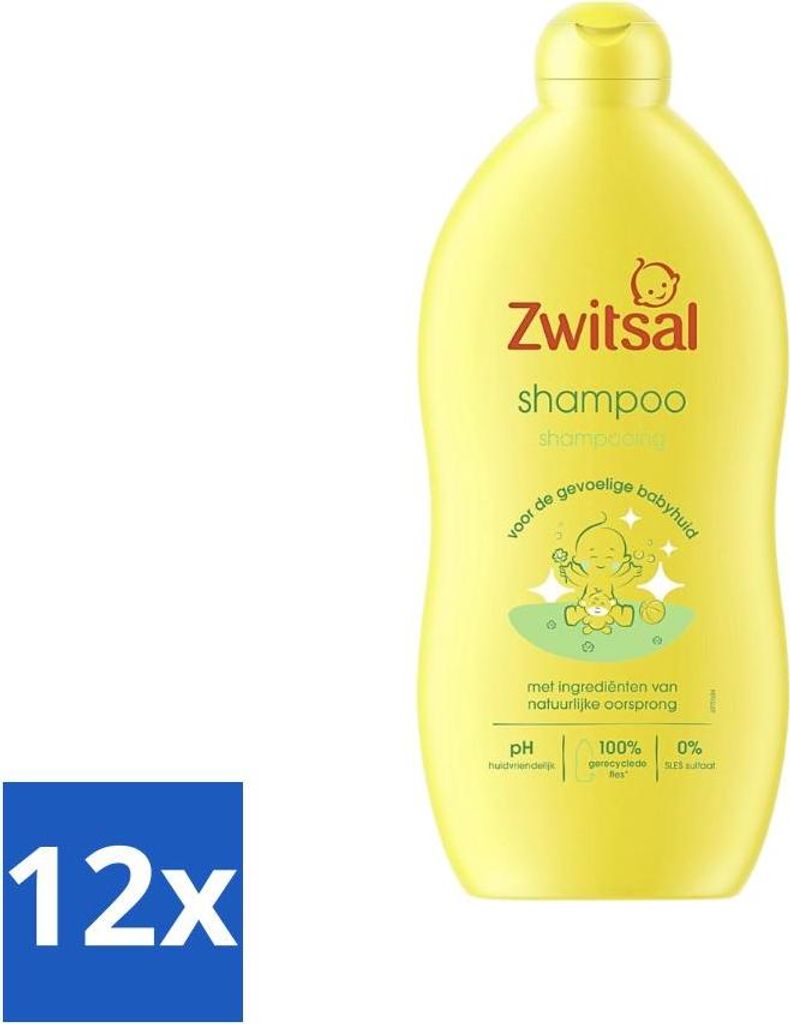 Zwitsal - Shampoo - Mild - Für den täglichen Gebrauch - 700 ml - Vorteilspack - 12 Stücke