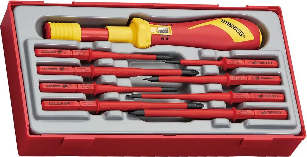 Coffret Tournevis Dynamométriques Isolés Ttvsd09 pour Travaux Électriques