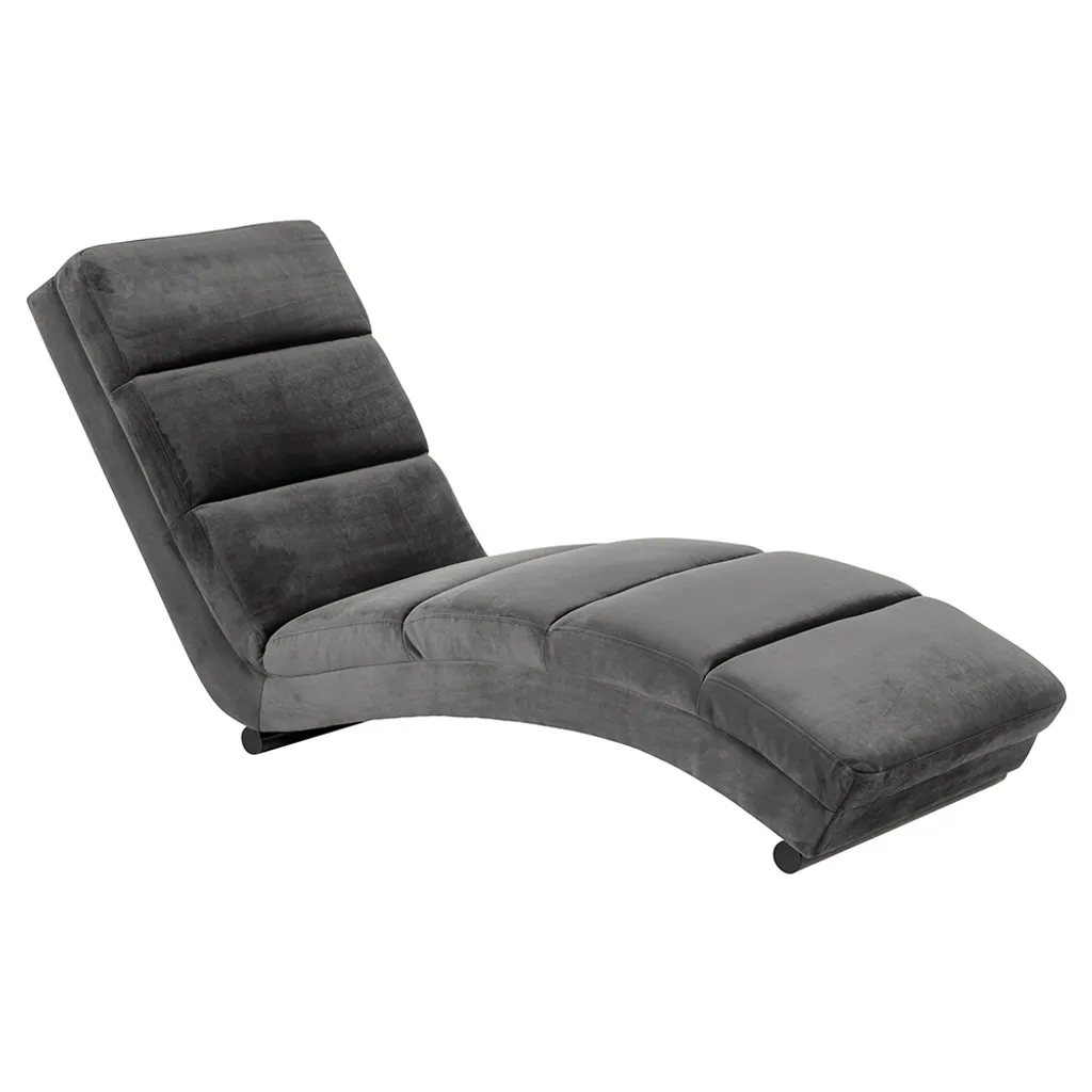 Récamiere Kaoni Velours Gris : Un Petit Canapé Gain de Place Chic