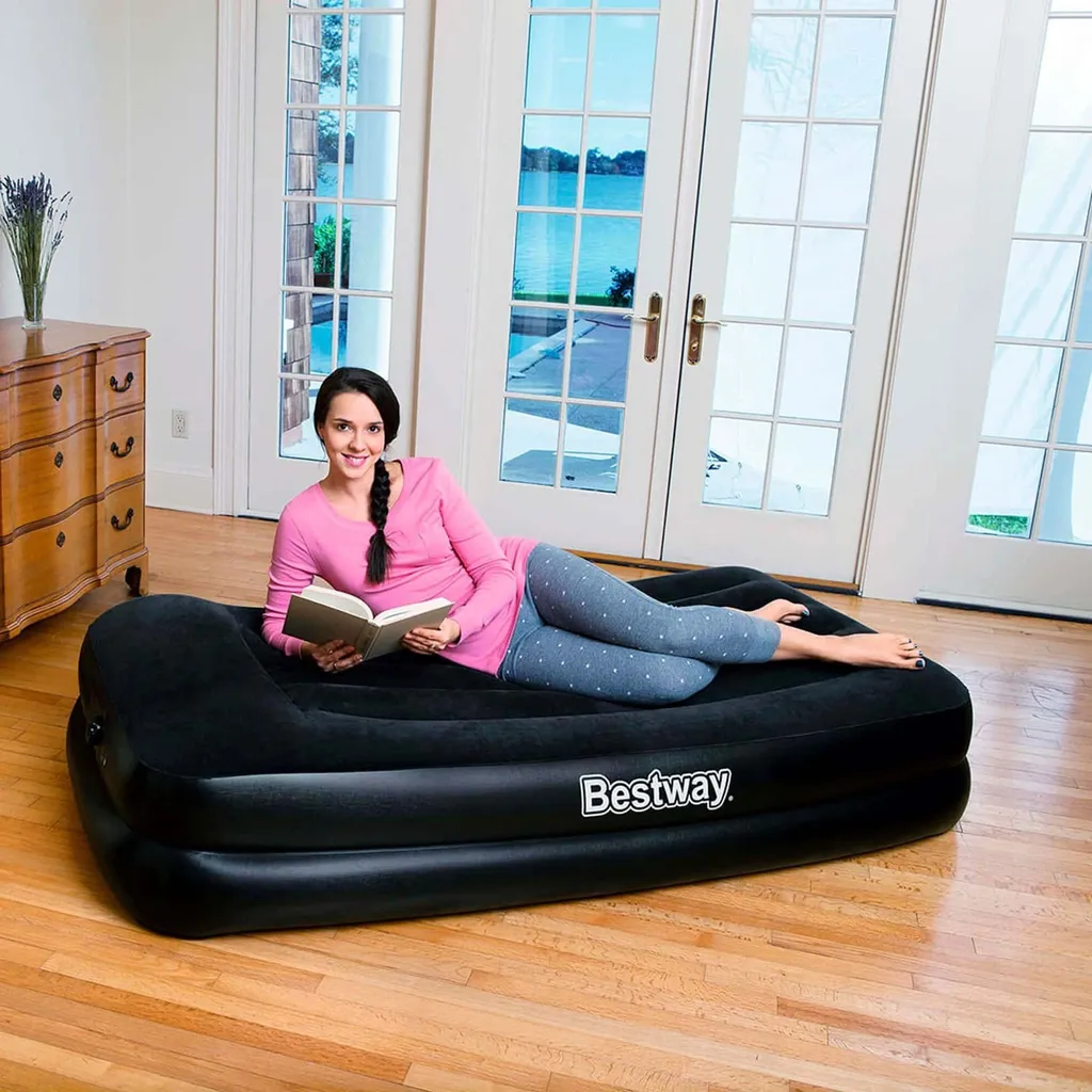 Matelas Gonflable d'Appoint pour Invités avec Pompe Électrique Rapide - 32