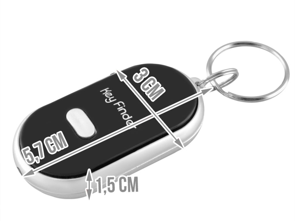 3 x Schlüsselfinder LED Taschenlampe Schlüssel Anti-Lost Key Finder Pfeifen Kits 