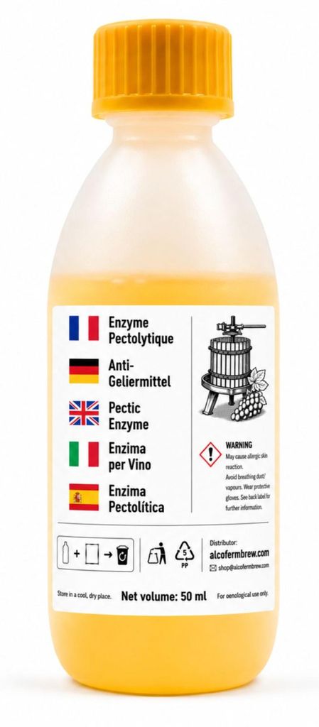 Alcofermbrew Antigeliermittel 50 ml Für Obstmaische, Saftgewinnung, Wein und Cider