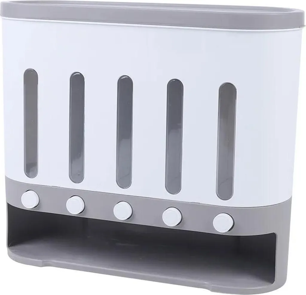 Dispenser Muesli a Muro Design Bianco | Distributore Alimenti 9kg Salvaspazio