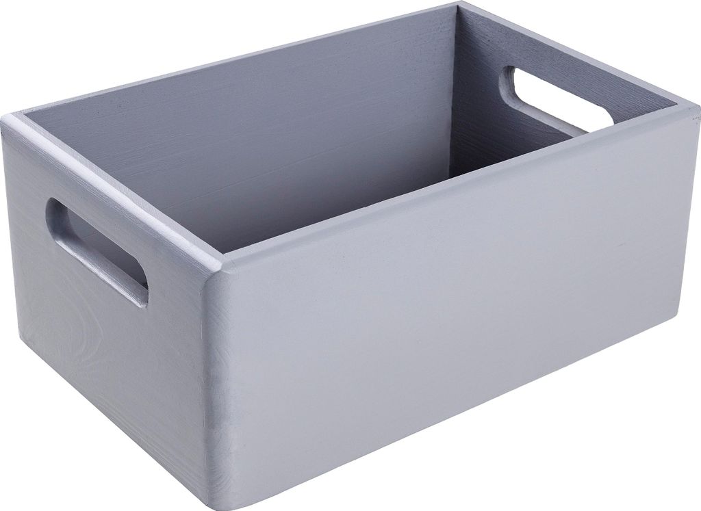 Creative Deco Caisse Bois Rangement Gris 30 x 20 x 13 cm Image du produit 