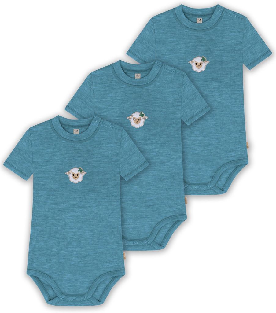 normani 3er Set Baby Merino Kurzarmbody Multipack