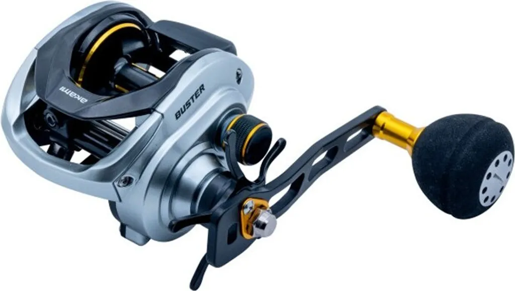 Moulinet Akami Golden 400 robuste avec frein puissant et bobine dorée