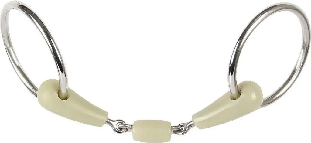 Harry's Horse Mors à Anneaux Brisé Pomme 18mm Beige Taille 13,5 cm