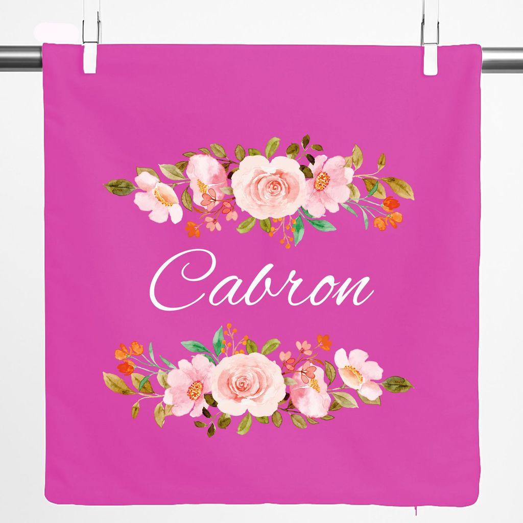 Huuraa Kissenbezug Cabron spanisch Blumen 40x40cm Fuchsia Baumwolle Dekokissenbezug Geschenkidee