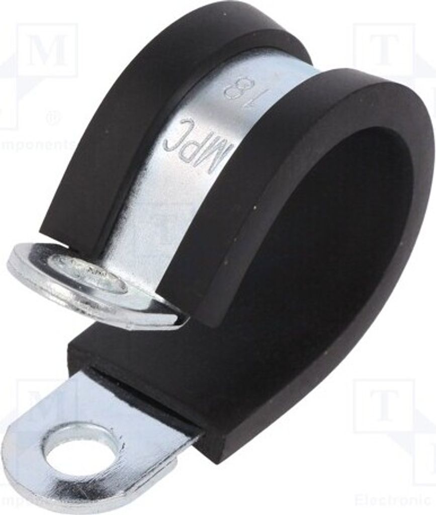 1x Schelle ØÖffn.Mont: 5,3mm ØBündel: 18mm W: 12mm W1 LKD11812 Schlauchschellen