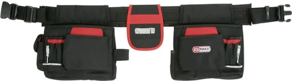 KS Tools Ceinture porte-outils professionnelle noire et rouge réglable