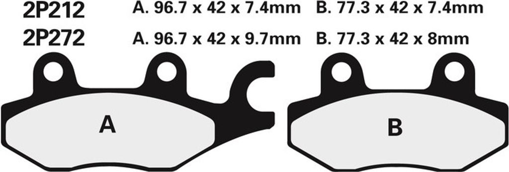 NISSIN Street Halbmetallische Bremsbeläge - 2P-212NS