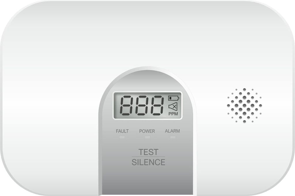 Kohlenmonoxid-Melder Batteriebetrieben Gaswarner CO Messer Warngerät Kaminofen