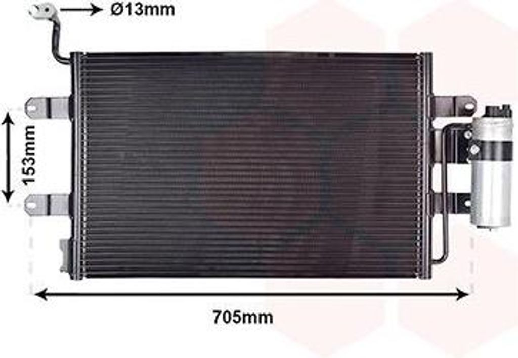 VAN WEZEL 58005181 Kondensator Klimaanlage Klimakondensator für SEAT Ibiza II (6K1) +Trockner