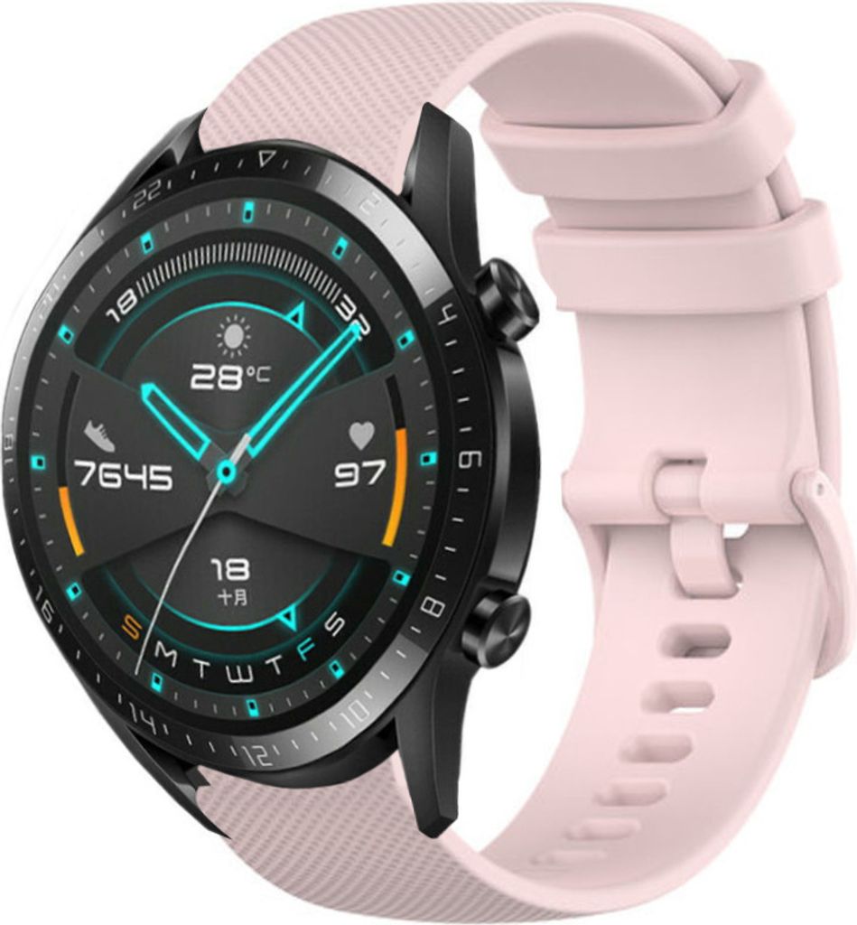 Strap-it Huawei Watch GT 2 Luxus Silikonband (Rosa)
