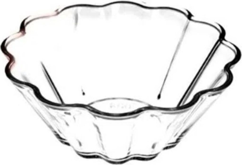 Ibili-Kristall Muffinform, Borosilikatglas, 20x8 cm, transparent