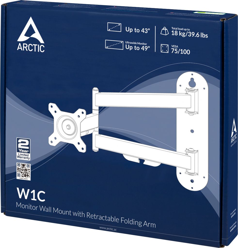 ARCTIC Monitorhalterung W1C (1xWand-Monitorhalterung) Produktbild 
