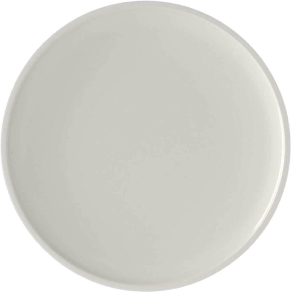 A plain white plate on a white background.